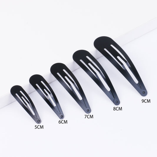 Black BB Clip Matte Teardrop Clip Metal Hair Clip Hair Accessory DIY Handmade Head Accessory Accessory