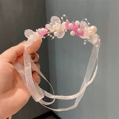 Kids Hair Accessory Girl Flower Pearl Head Accessory