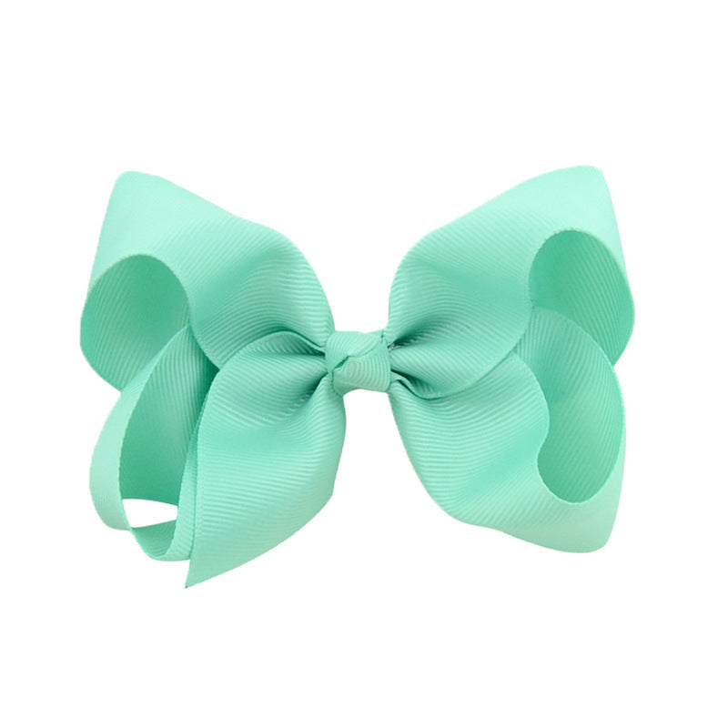 Kids Hair Clip Bow Head Accessory 4 Side Clip