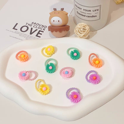 Kids Hair Tie Cute Hair Tie High Elasticity Gentle on Hair Elastic Band Towel Ring Hair Tie Kids
