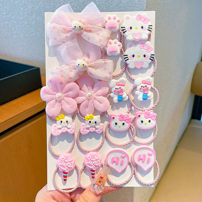 Kids Hair Clip Flower Hair Tie Hair Accessory Elastic Band Girl Headband Hairpin