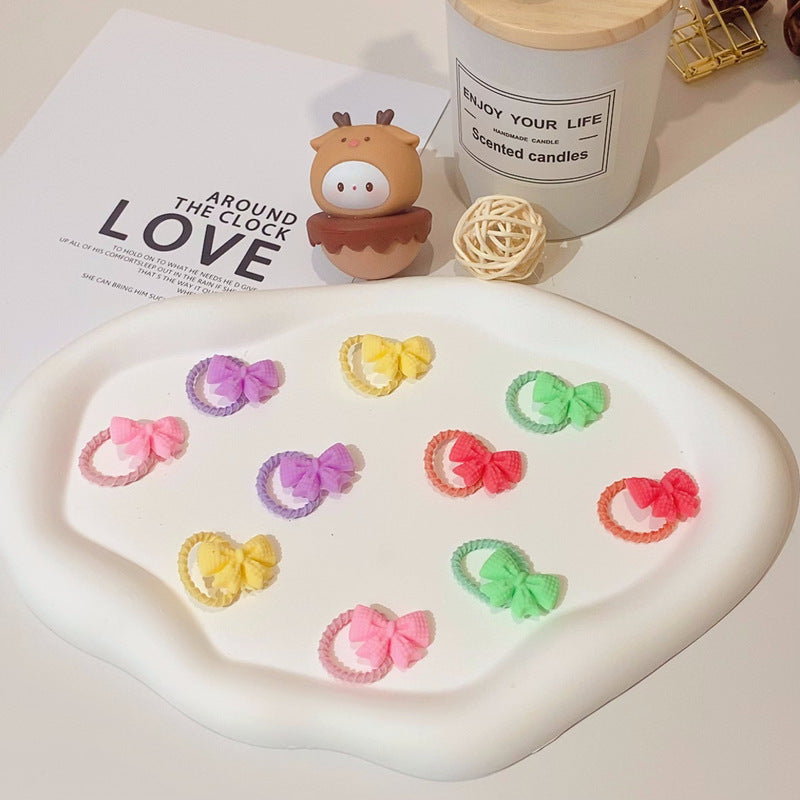 Kids Hair Tie Cute Hair Tie High Elasticity Gentle on Hair Elastic Band Towel Ring Hair Tie Kids