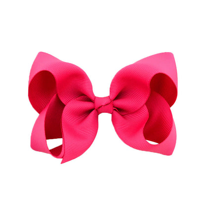 Kids Hair Clip Bow Head Accessory 4 Side Clip