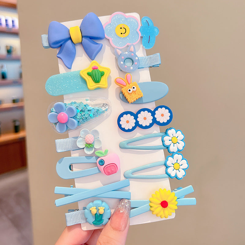 Kids Hair Clip 14 Cute Cartoon Hairpin Flower Head Accessory