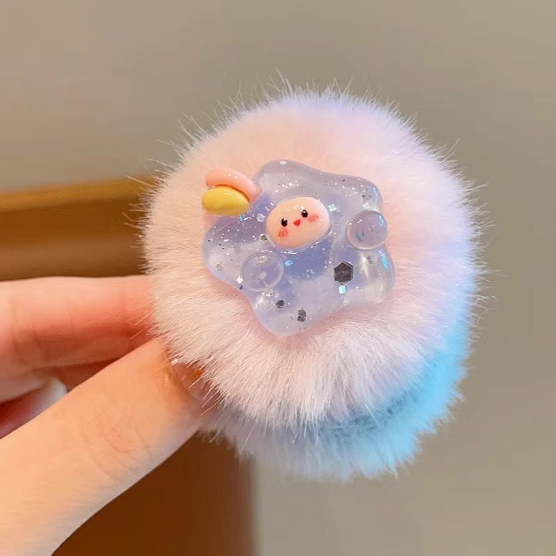 2025 Hair Tie Thick High Elasticity Gentle on Hair Kids Headband Cute Cartoon Hair Tie