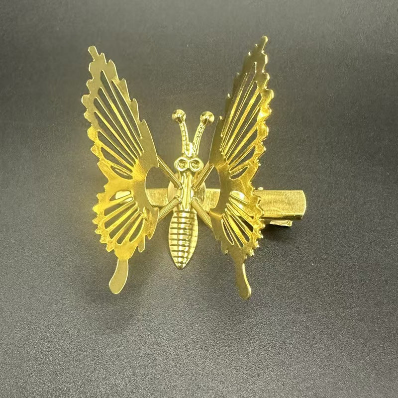 Kids Hair Clip Hair Clip Retro Light Luxury Crystal Hairpin Bow