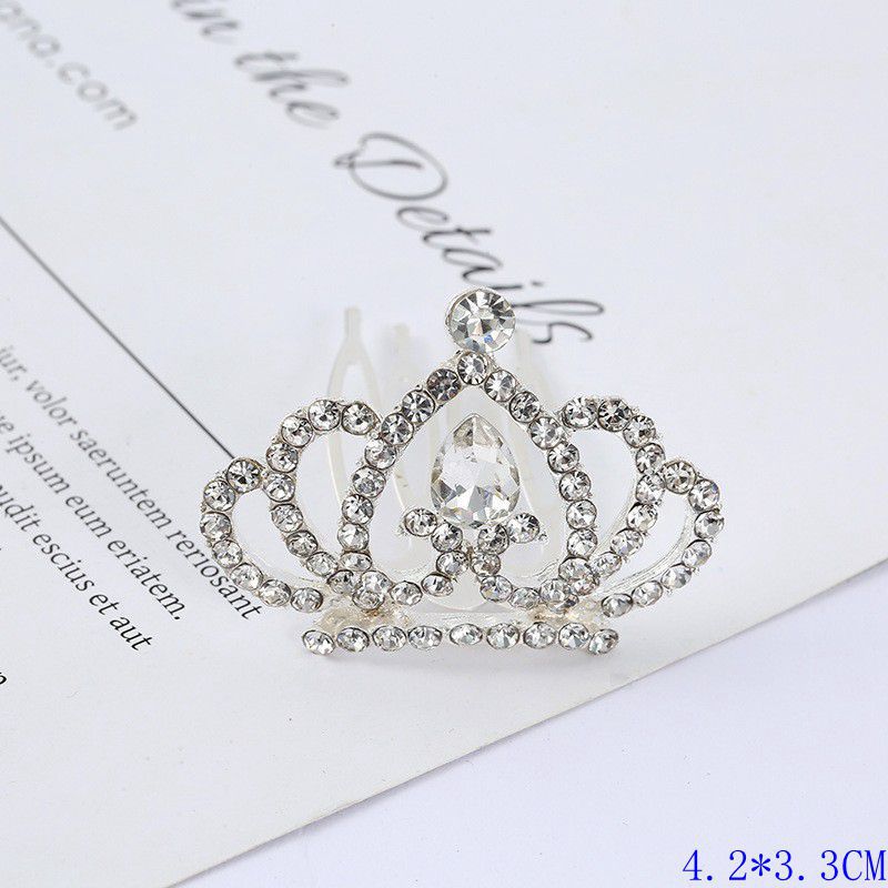 Kids Heart Hair Accessory Crystal Pearl