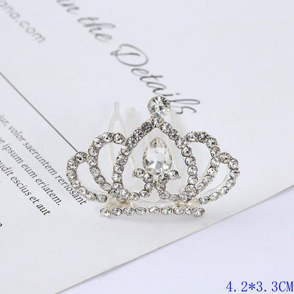 Kids Heart Hair Accessory Crystal Pearl