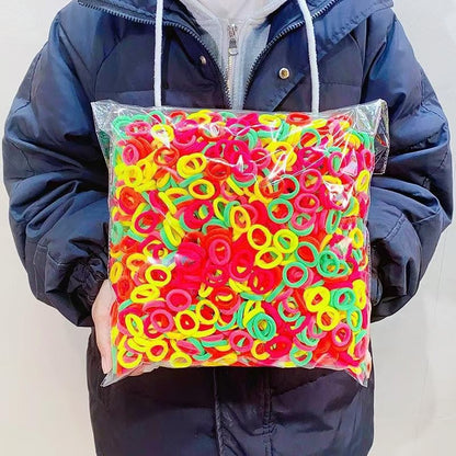 Kids Hair Tie Elastic Band Nylon Colorful Hair Accessory