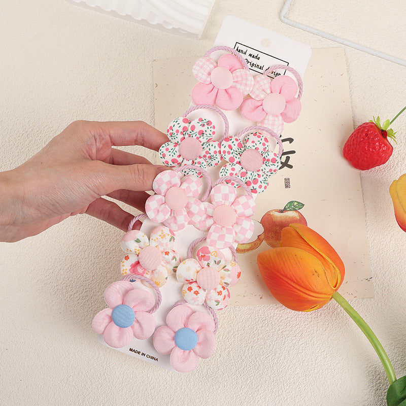 Kids Hair Clip Flower Hair Tie Hair Accessory Elastic Band Girl Headband Hairpin