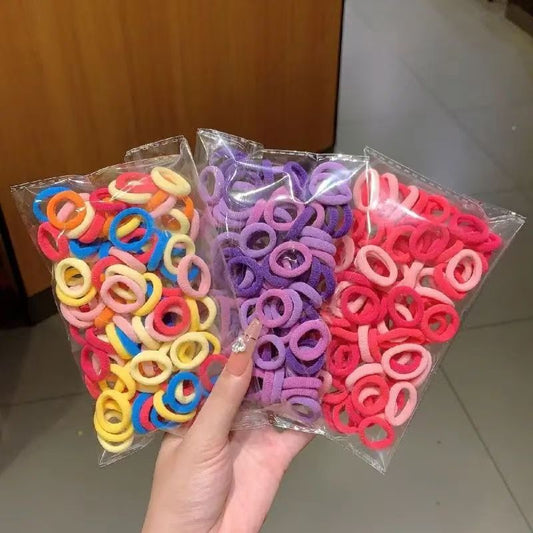 Kids Hair Tie Elastic Band Nylon Colorful Hair Accessory