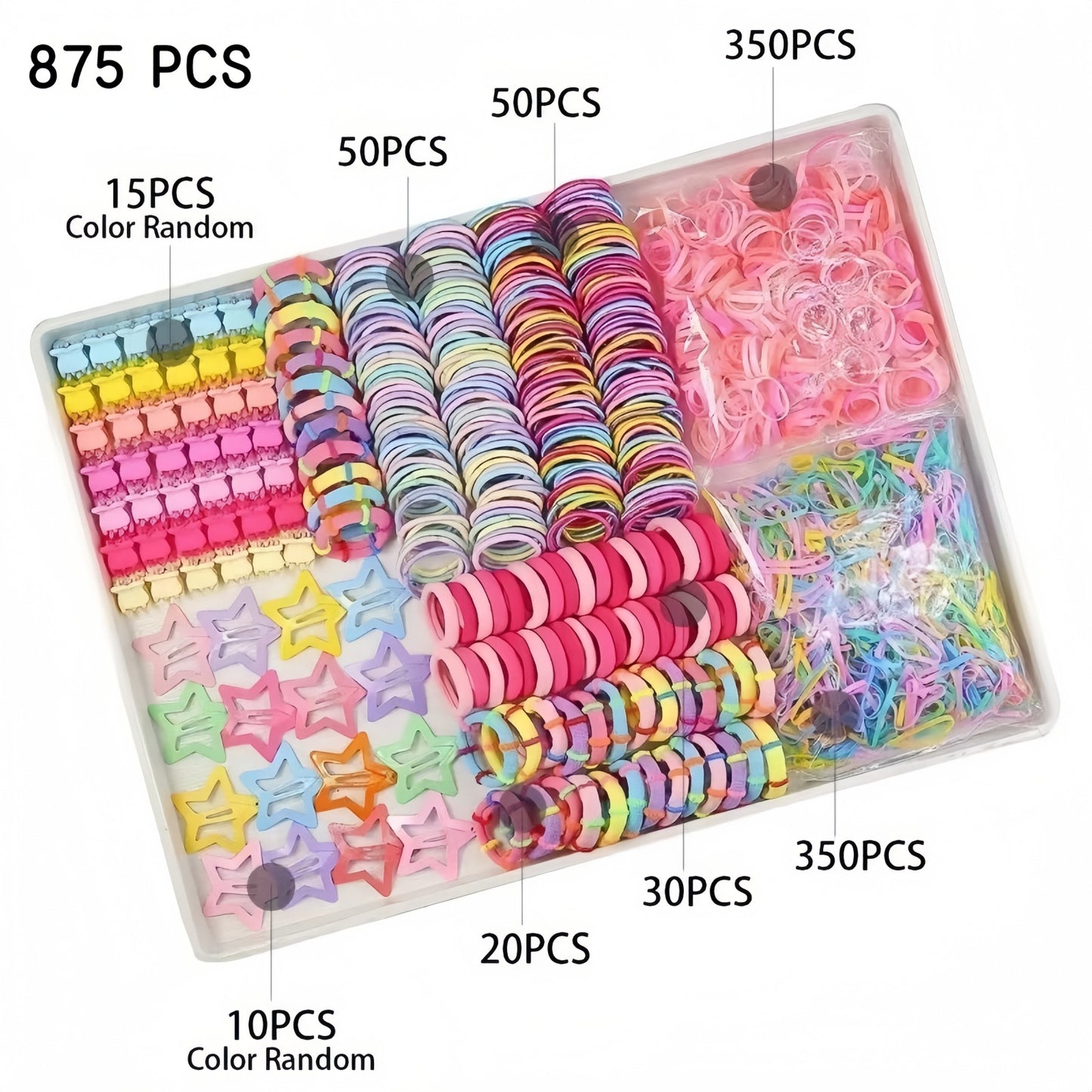 Kids Hair Clip Hair Tie Hair Clip Head Accessory Set Elastic Band Hair Accessory Set
