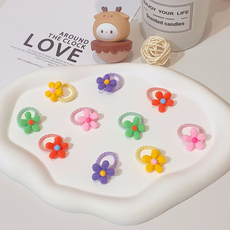 Kids Hair Tie Cute Hair Tie High Elasticity Gentle on Hair Elastic Band Towel Ring Hair Tie Kids