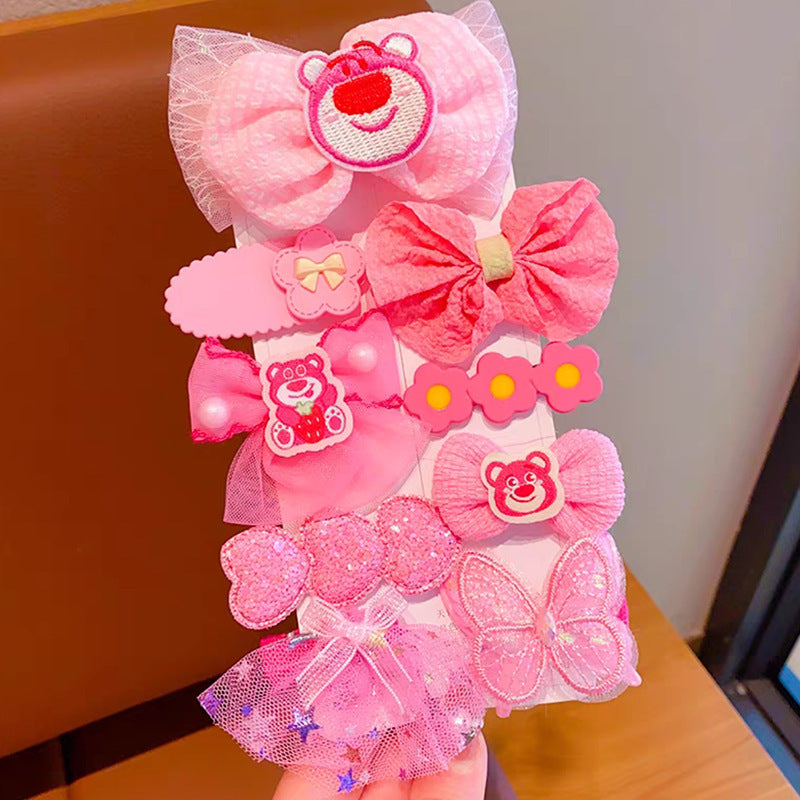 Kids Hair Clip Cartoon Hair Accessory Set Cute Hairpin Handmade Head Accessory