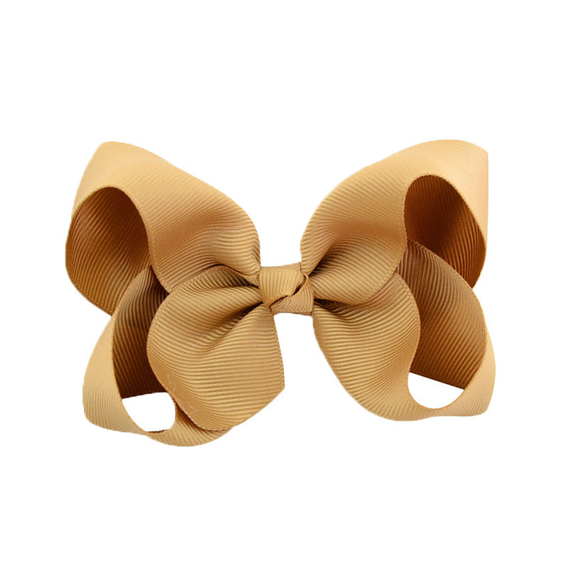 Kids Hair Clip Bow Head Accessory 4 Side Clip