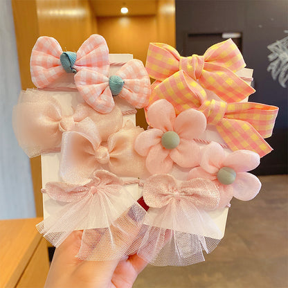 Kids Head Accessory Flower Hair Clip Cute Bow Set Gentle on Hair Girl Headband