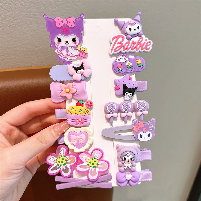 Kids Hair Clip Cartoon Hair Accessory Set Cute Hairpin Handmade Head Accessory