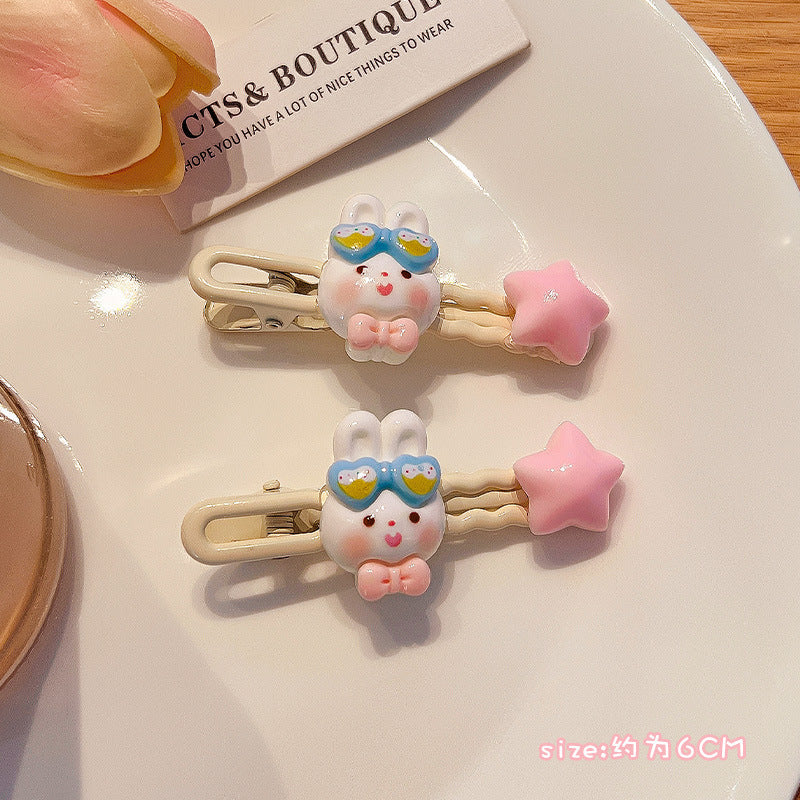 Bangs Clip Kids Flyaway Hair Head Accessory Cute Star