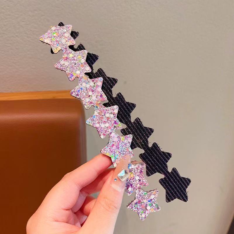 Kids Heart Forehead Bangs Flyaway Hair Gentle on Hair Velcro