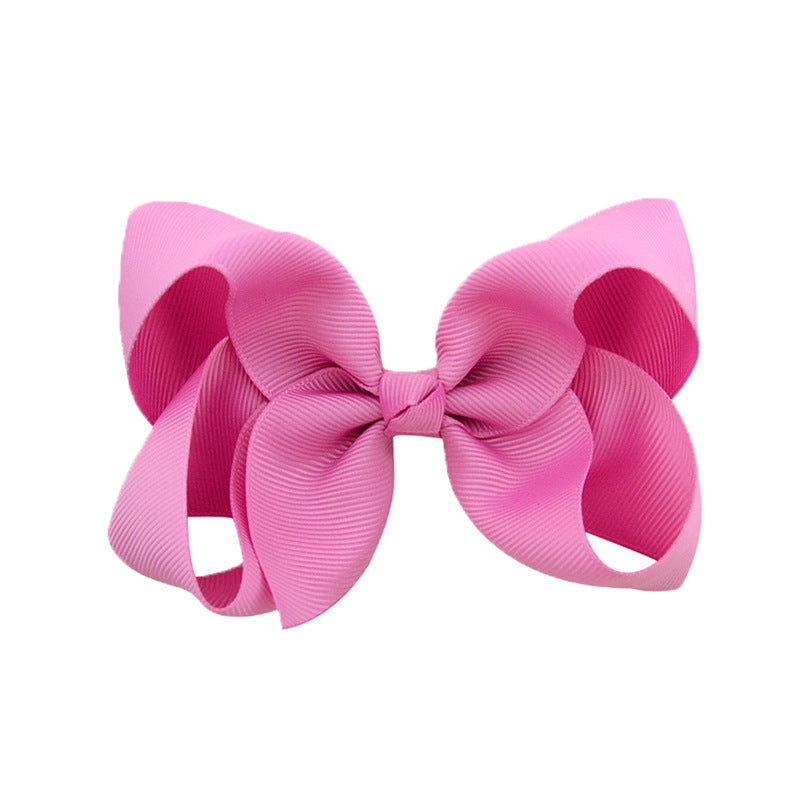 Kids Hair Clip Bow Head Accessory 4 Side Clip
