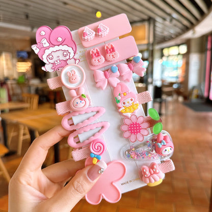 Kids Hair Clip 14 Cute Cartoon Hairpin Flower Head Accessory