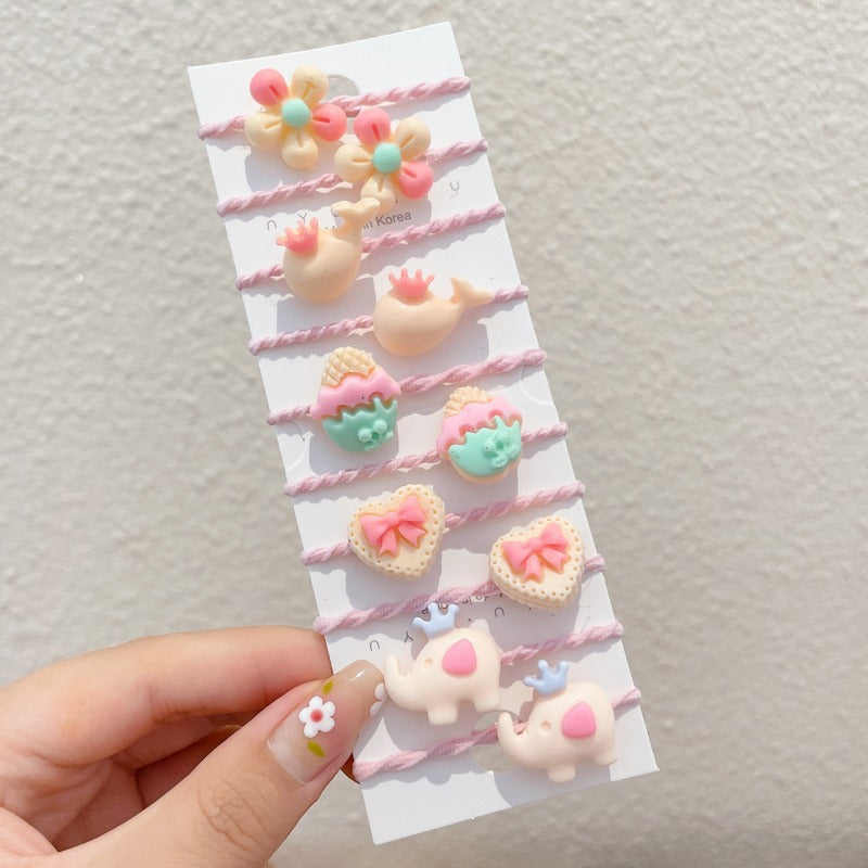 Kids Hair Tie Gentle on Hair Elastic Band Headband Small Hair Accessory Hair Tie Set Elastic Band