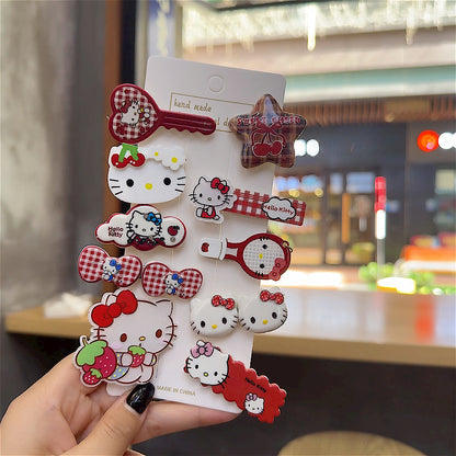 Kids Hair Clip Cartoon Hair Accessory Set Cute Hairpin Handmade Head Accessory