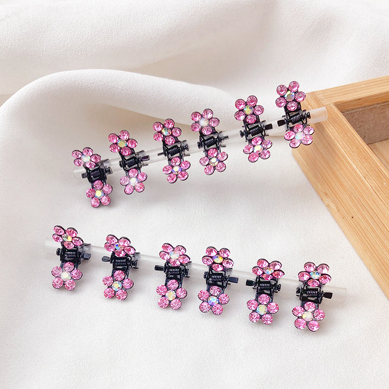 Kids Mini Hair Clip Flyaway Hair Crystal Head Accessory Cute Hairpin Hair Clip