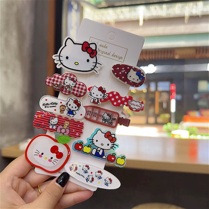 Kids Hair Clip Cartoon Hair Accessory Set Cute Hairpin Handmade Head Accessory