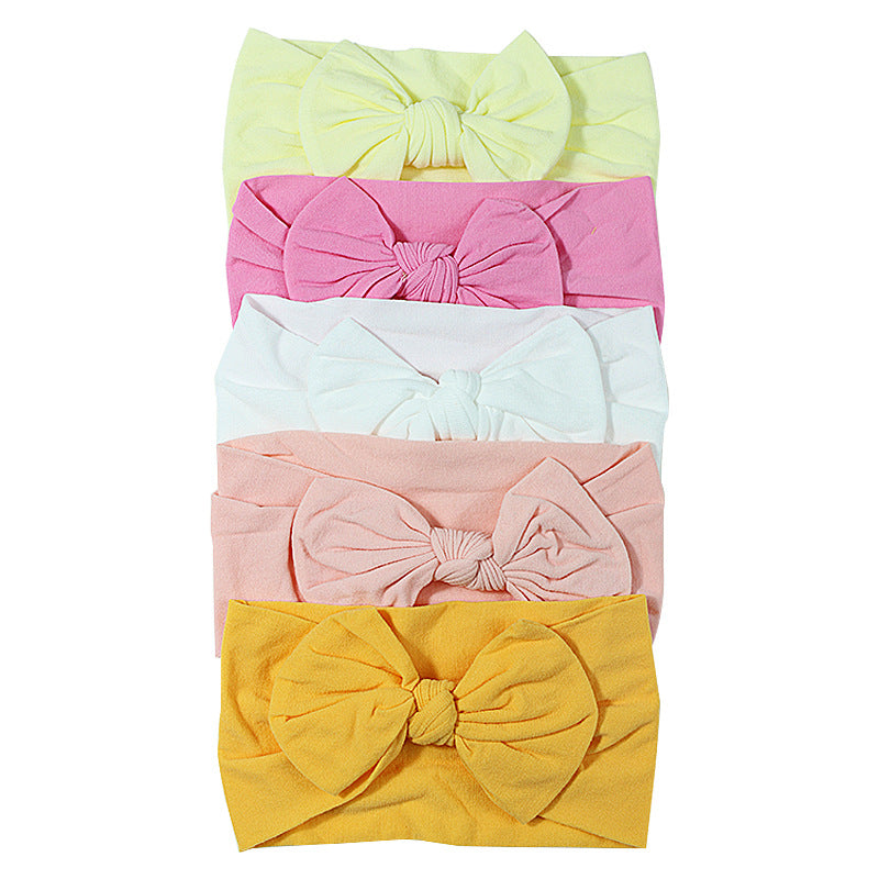 Handmade Kids Hair Band Nylon Baby Bow Invisible Headband