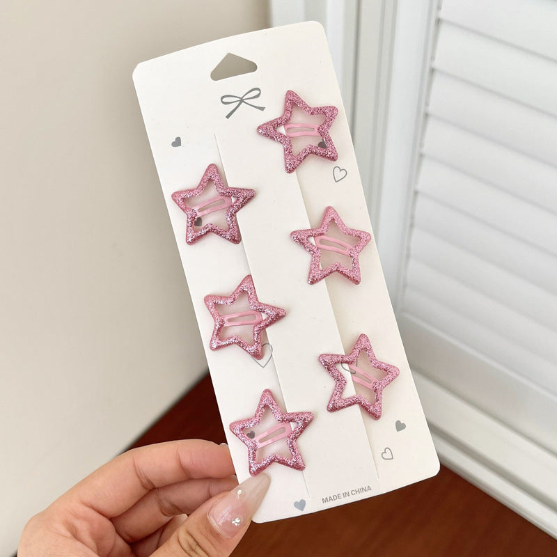 Bangs Clip Kids Flyaway Hair Head Accessory Cute Star