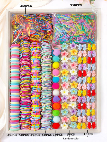 Kids Head Accessory Hair Clip Hairpin Set Hair Tie Girl Side Clip Hair Accessory Hair Tie