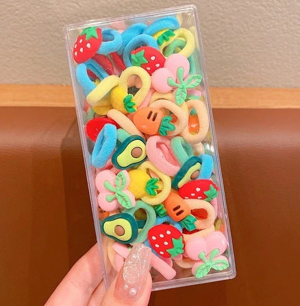 Kids Hair Tie Cute Hair Tie High Elasticity Gentle on Hair Elastic Band Towel Ring Hair Tie Kids
