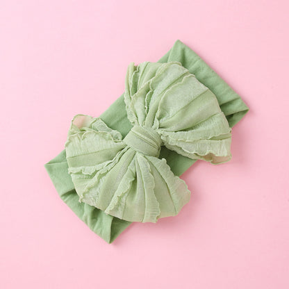 Kids Nylon Hair Band Bow Lace