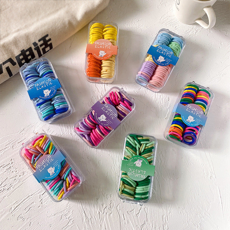 Colorful Elastic Band High Elasticity Gentle on Hair Hair Tie Kids Headband Small Elastic Band