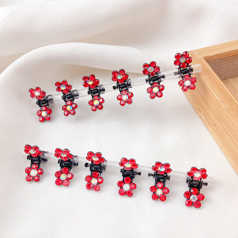 Kids Mini Hair Clip Flyaway Hair Crystal Head Accessory Cute Hairpin Hair Clip