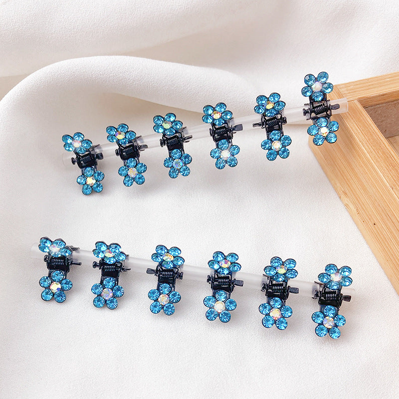Kids Mini Hair Clip Flyaway Hair Crystal Head Accessory Cute Hairpin Hair Clip