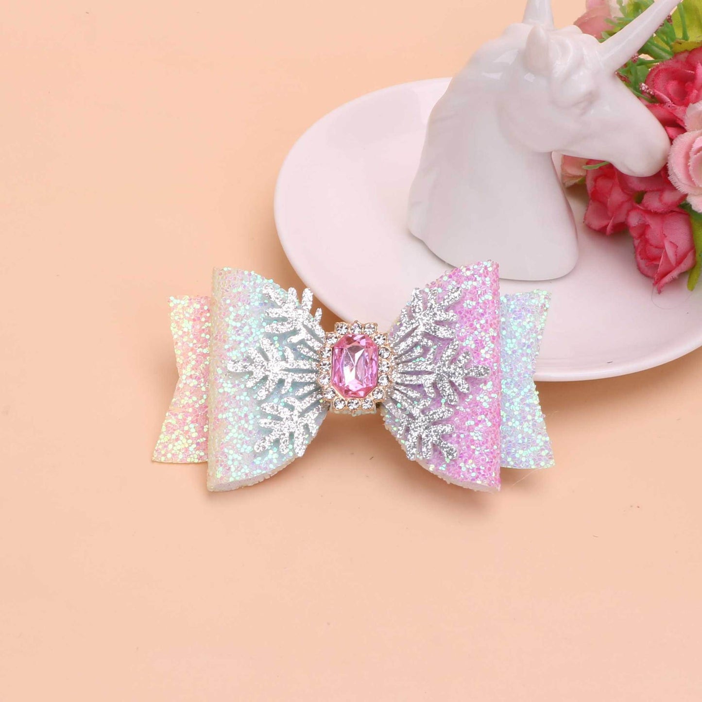 Kids Bow Crystal Hairpin Hair Accessory