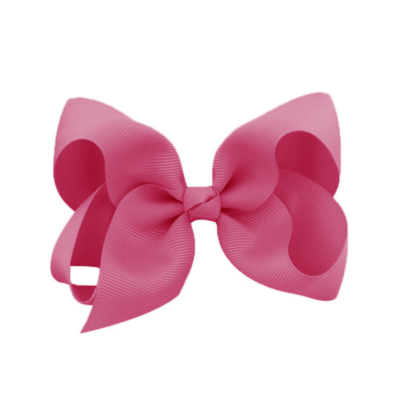Kids Hair Clip Bow Head Accessory 4 Side Clip