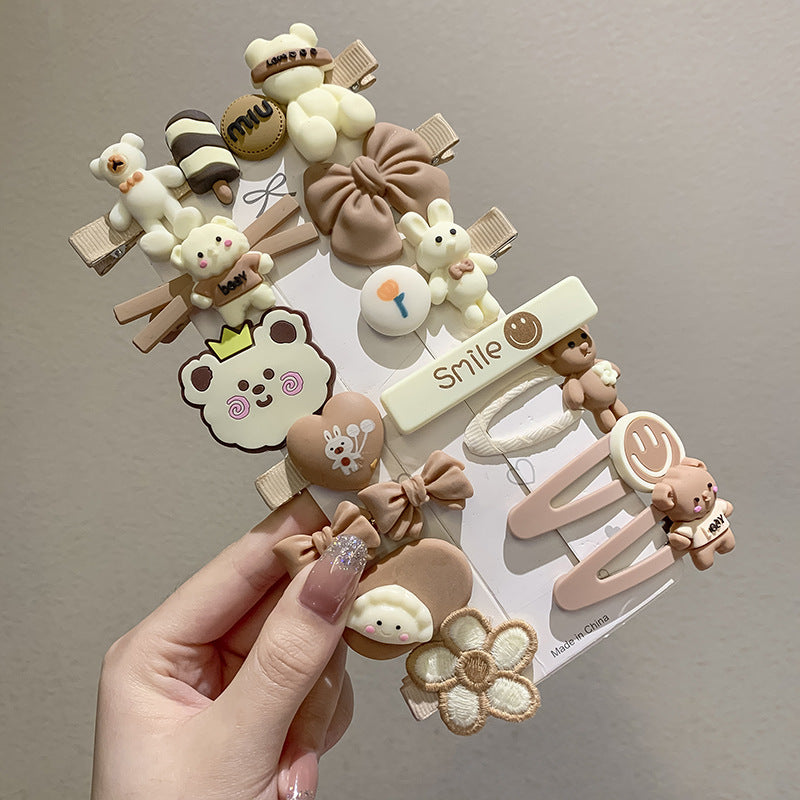 Kids Hair Clip Hairpin Cute Girl Head Accessory BB Flyaway Hair Bangs Clip