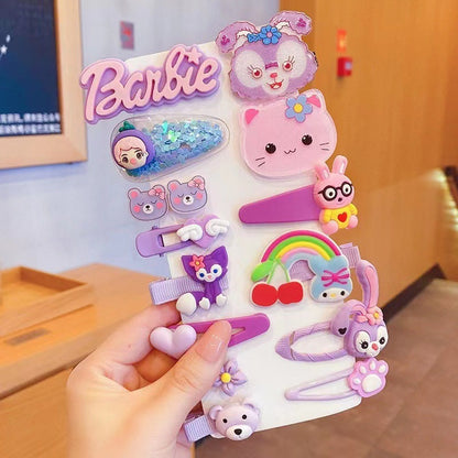 Kids Hair Clip Cartoon Hair Accessory Set Cute Hairpin Handmade Head Accessory
