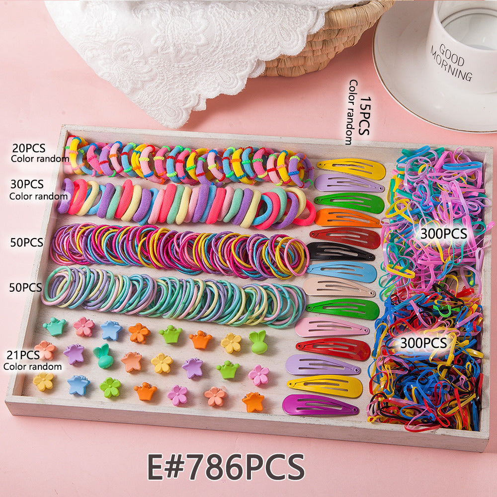 Kids Head Accessory Hair Clip Hairpin Set Hair Tie Girl Side Clip Hair Accessory Hair Tie
