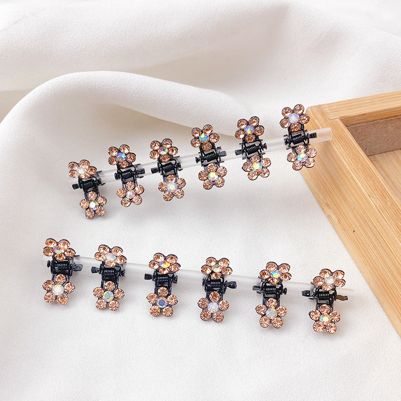 Kids Mini Hair Clip Flyaway Hair Crystal Head Accessory Cute Hairpin Hair Clip
