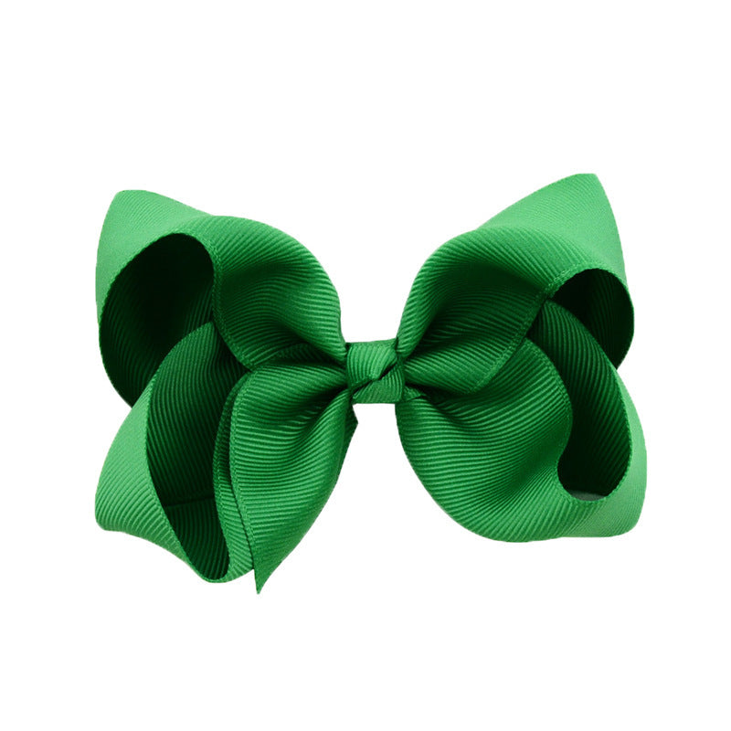 Kids Hair Clip Bow Head Accessory 4 Side Clip