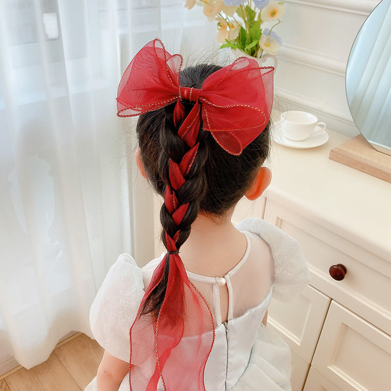 Kids Hair Band Girl Bow Braiding Hair Clip Head Accessory Hairpin Hair Accessory