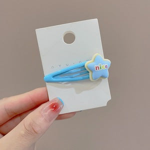 Bangs Clip Kids Flyaway Hair Head Accessory Cute Star