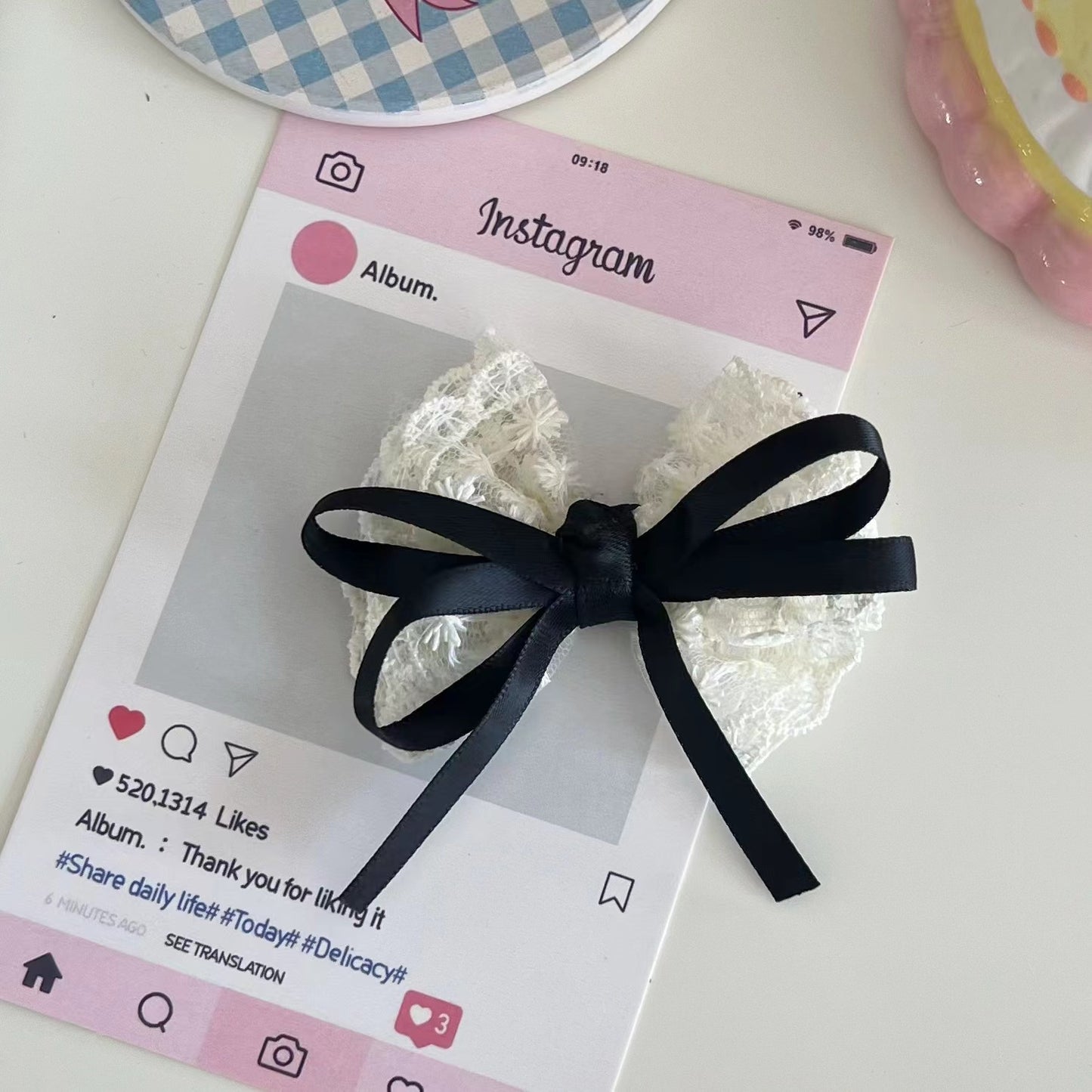 Lace Bow Kids Head Accessory Girl Hair Clip Handmade Head Accessory Hairpin