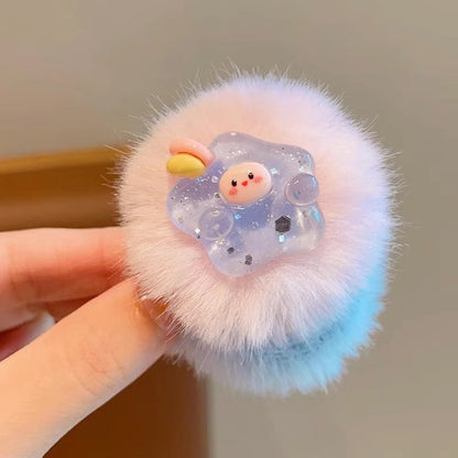 2024 Hair Tie Thick High Elasticity Gentle on Hair Kids Headband Cute Cartoon Hair Tie