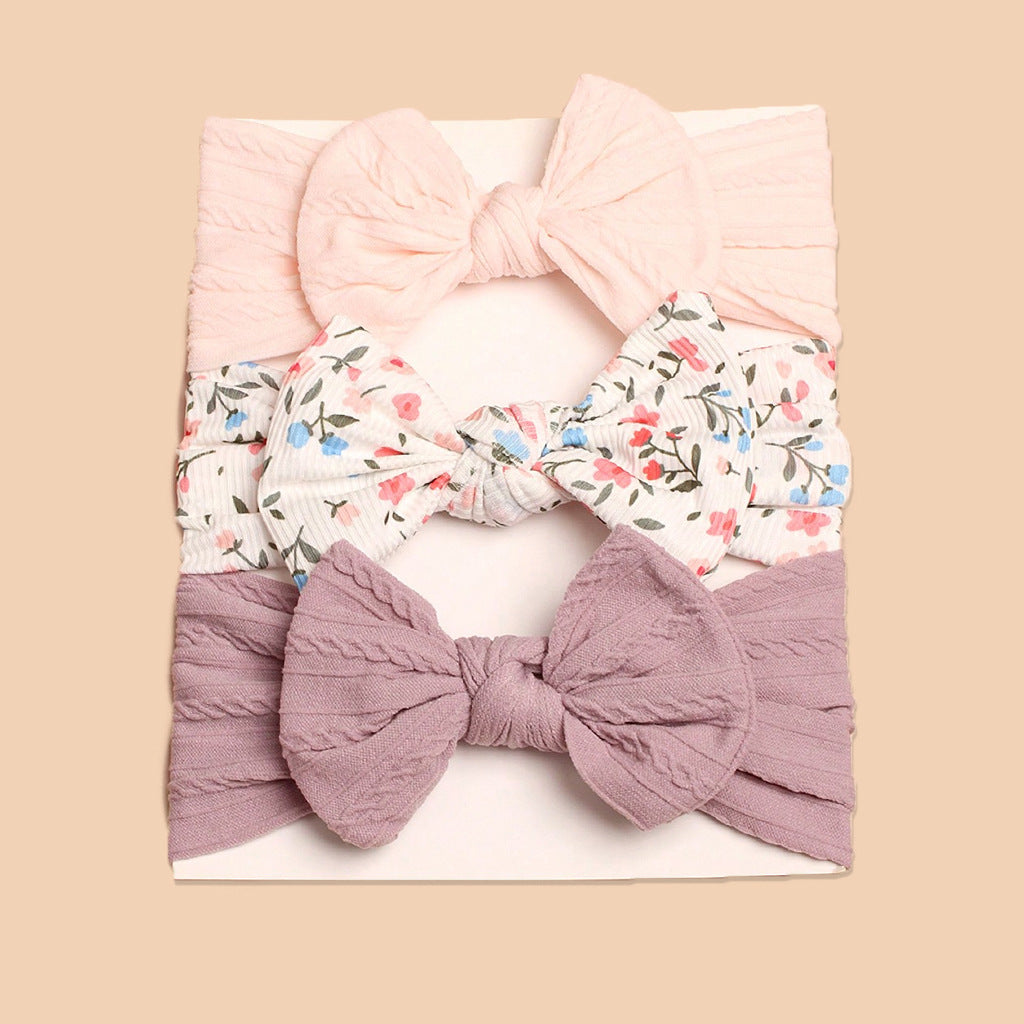3pcs Kids Cute Bow Hair Band Baby Hair Band