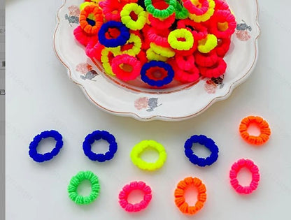 Kids Hair Tie Elastic Band Nylon Colorful Hair Accessory